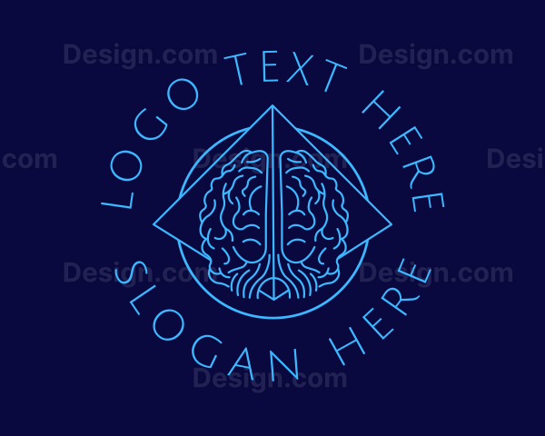 Blue Mental Brain Logo