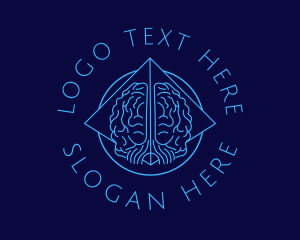 Blue Mental Brain Logo