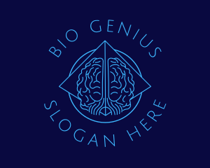 Blue Mental Brain logo design