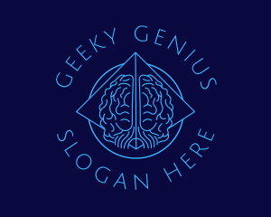 Blue Mental Brain logo design