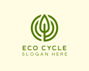 Green Eco Leaf logo design