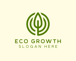 Green Eco Leaf logo design