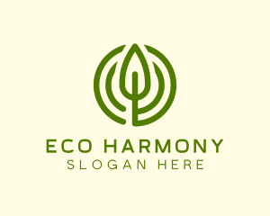 Green Eco Leaf logo design