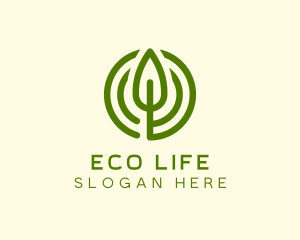 Green Eco Leaf logo design