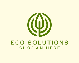 Green Eco Leaf logo design