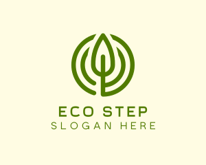 Green Eco Leaf logo design