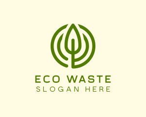 Green Eco Leaf logo design