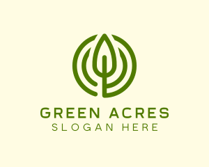 Green Eco Leaf logo design