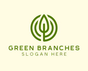 Green Eco Leaf logo design