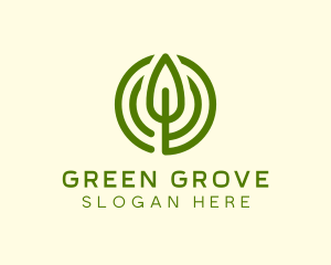 Green Eco Leaf logo design