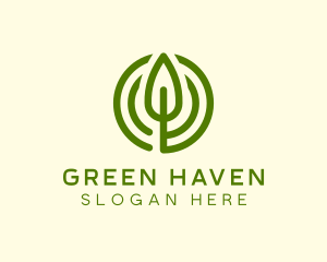 Green Eco Leaf logo design