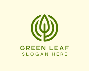 Green Eco Leaf logo design