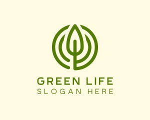 Green Eco Leaf logo design