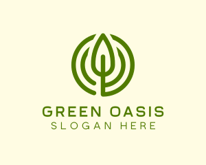 Green Eco Leaf logo design