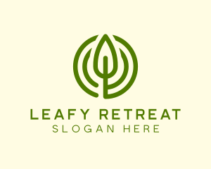 Green Eco Leaf logo design