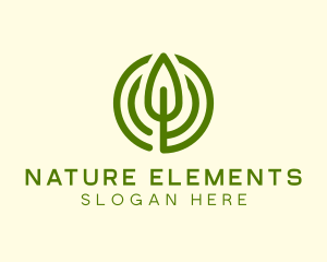 Green Eco Leaf logo design