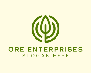 Green Eco Leaf logo design