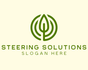 Green Eco Leaf logo design