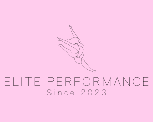 Ballet Dancer Gymnast Monoline logo