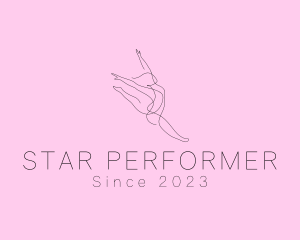 Ballet Dancer Gymnast Monoline logo