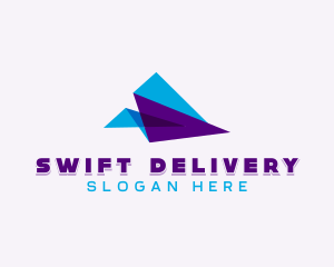 Plane Courier Delivery logo design