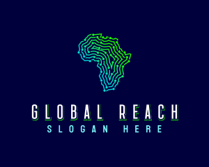 African Tech Map logo design