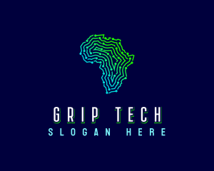 African Tech Map logo design