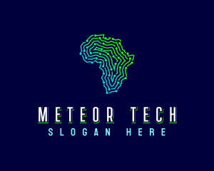 African Tech Map logo design