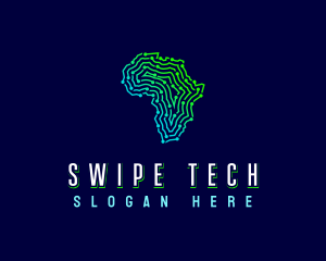 African Tech Map logo design