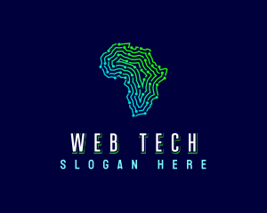 African Tech Map logo design