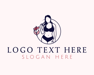 Flawless - Floral Feminine Bikini logo design