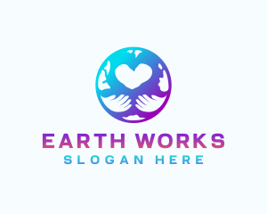 Earth Hands Love logo design