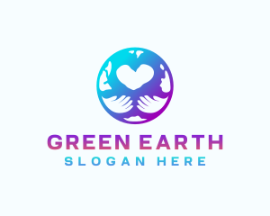 Earth Hands Love logo design