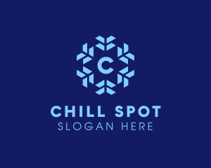 Winter Snowflake Ice Cooling  logo design