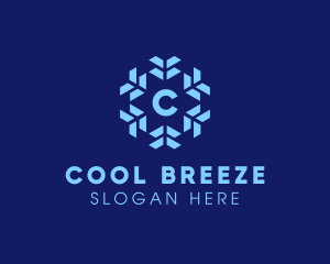 Winter Snowflake Ice Cooling  logo design