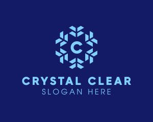 Winter Snowflake Ice Cooling  logo design