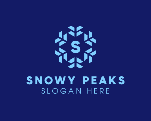 Winter Snowflake Ice Cooling  logo design