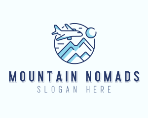 Airplane Mountain Travel logo design