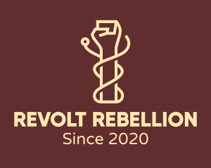 Revolution Fist Hands logo design