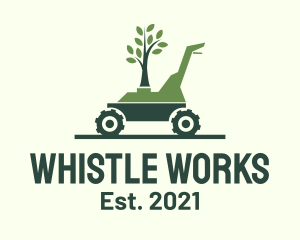 Tree Garden Lawn Mowing logo design