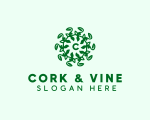 Sustainable Leaf Vine logo design