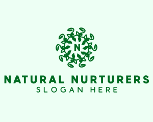 Sustainable Leaf Vine logo design