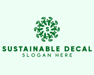 Sustainable Leaf Vine logo design