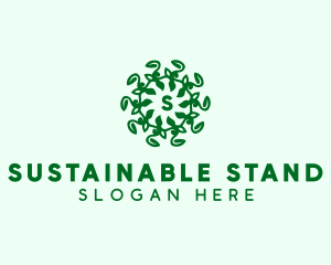 Sustainable Leaf Vine logo design