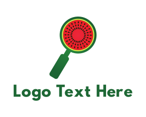 Watermelon Magnifying Glass Logo