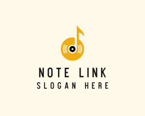 Music Note Disc logo design