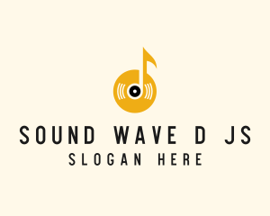 Music Note Disc logo design