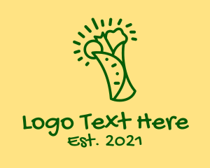 Healthy - Green Healthy Burrito logo design