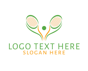 Tennis Player Racket logo