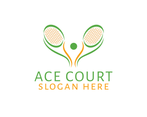 Tennis Player Racket logo